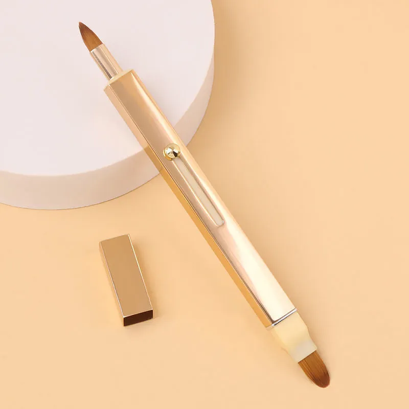 Portable Retractable Nylon Lip Brush Makeup