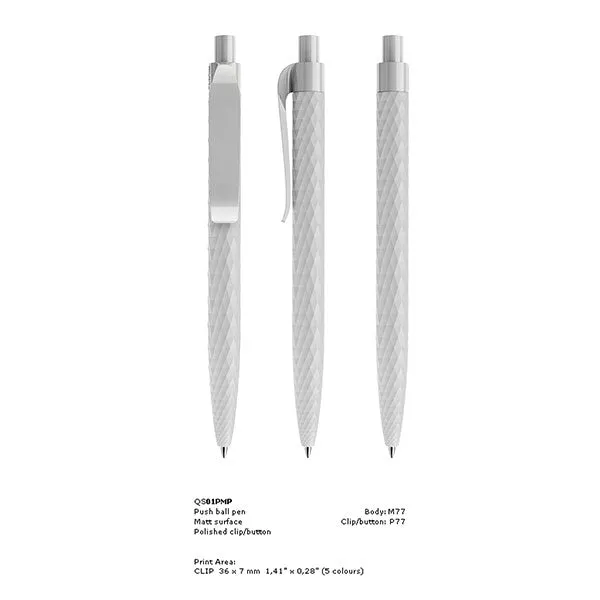 Prodir QS01 Faceted Patterned Matt Ballpen