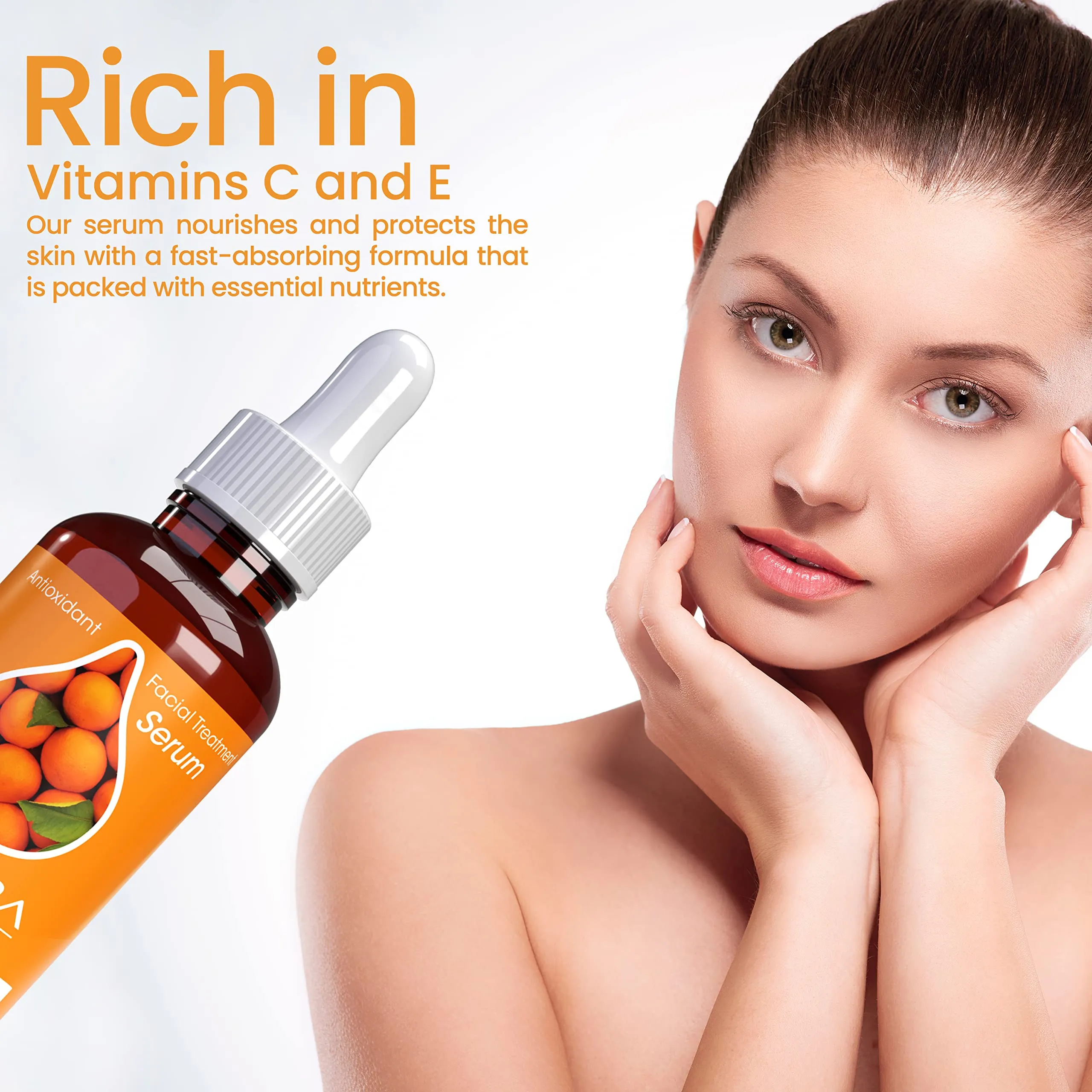 Sierra Naturals Vitamin C Antioxidant Face Serum Skin Brightening & Firming Collagen Boosting, 1 oz