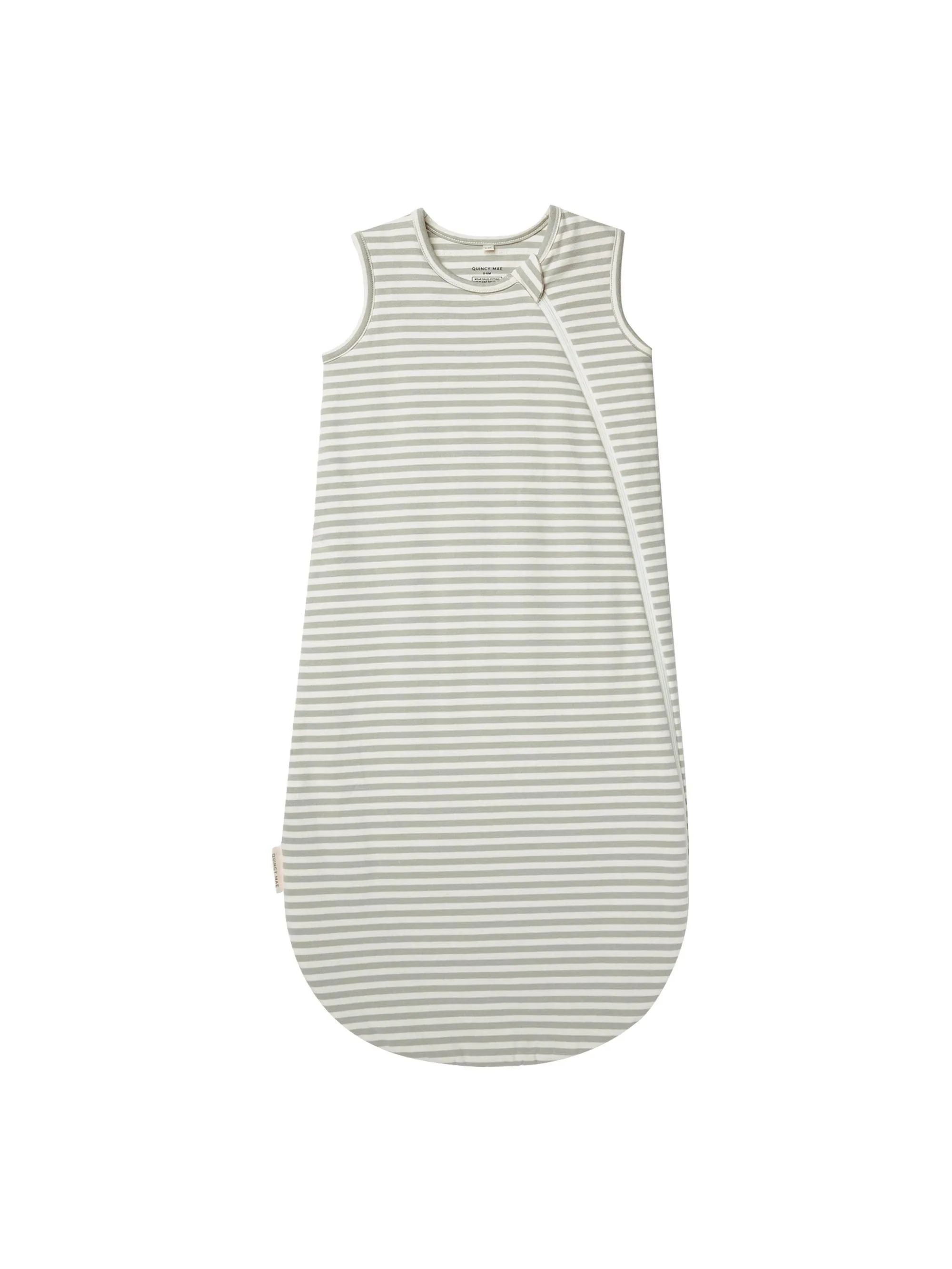 Sleep Sack | Jersey Sleeping Bag - Pistachio Stripe | Quincy Mae