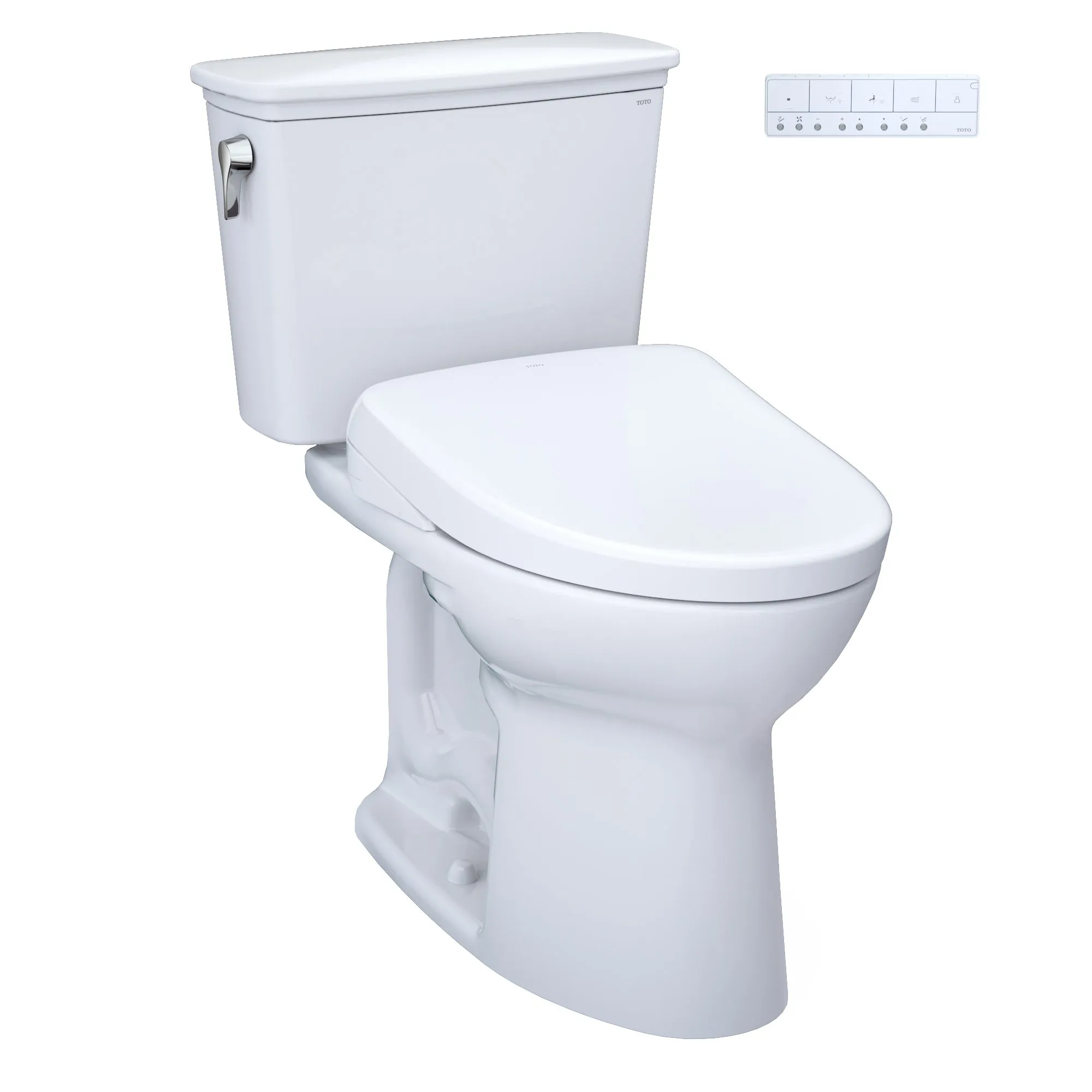 TOTO MW7864726CEFGA.10#01 Drake Transitional WASHLET  Two-Piece Toilet and S7 Bidet Seat with Auto Flush, Cotton White