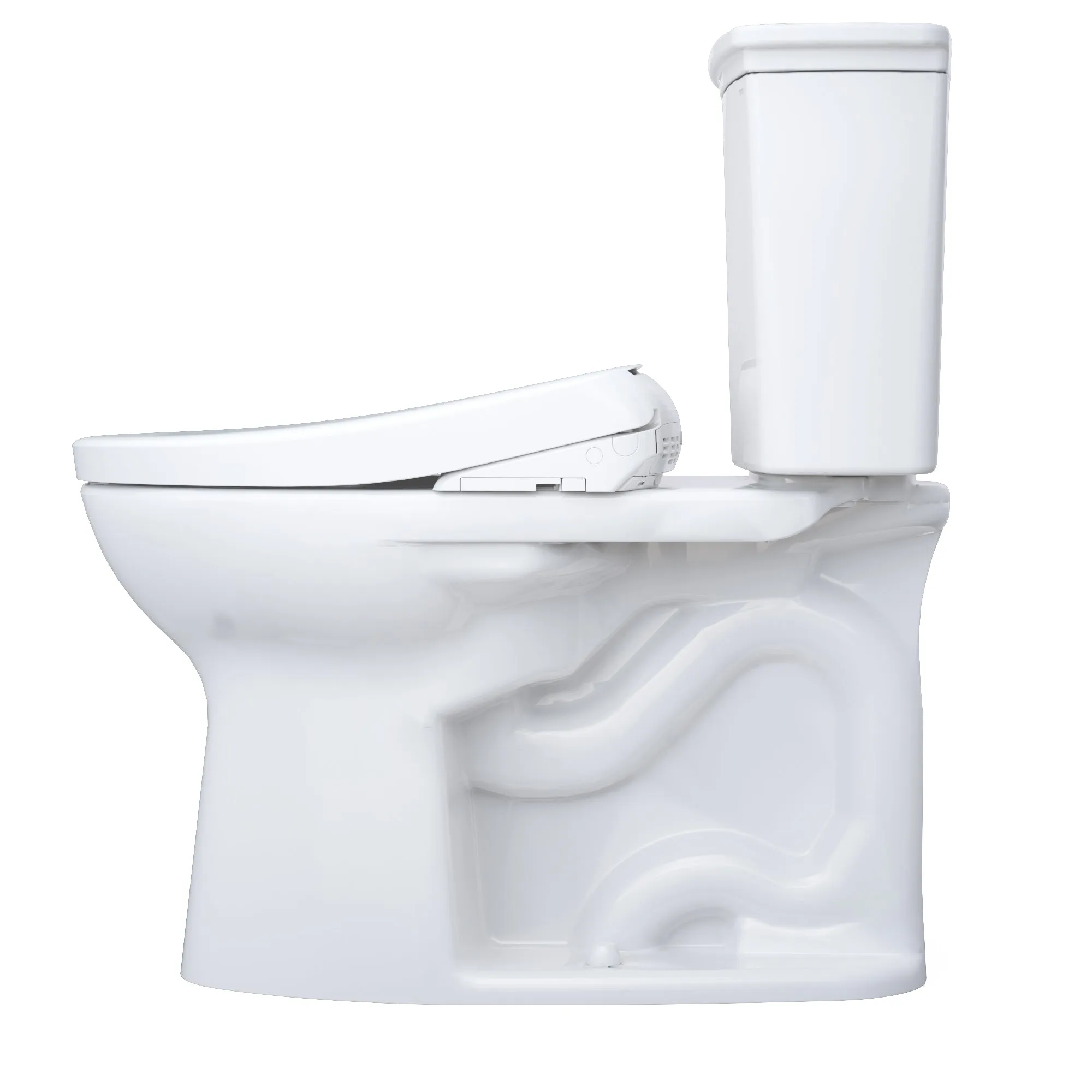 TOTO MW7864726CEFGA.10#01 Drake Transitional WASHLET  Two-Piece Toilet and S7 Bidet Seat with Auto Flush, Cotton White