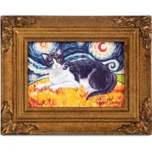 Tuxedo Van Meow - 3.5" x 5" Framed Canvas