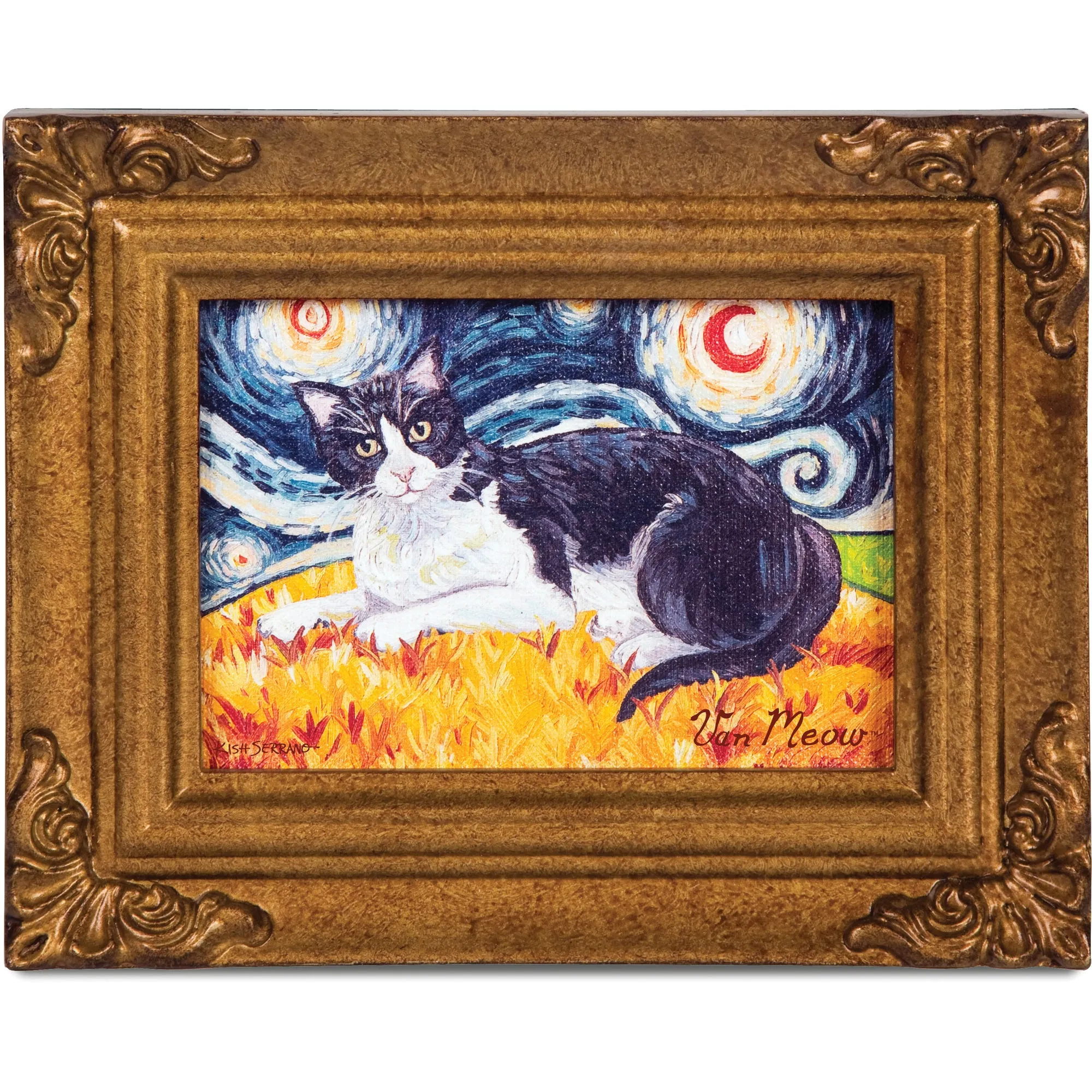 Tuxedo Van Meow - 3.5" x 5" Framed Canvas