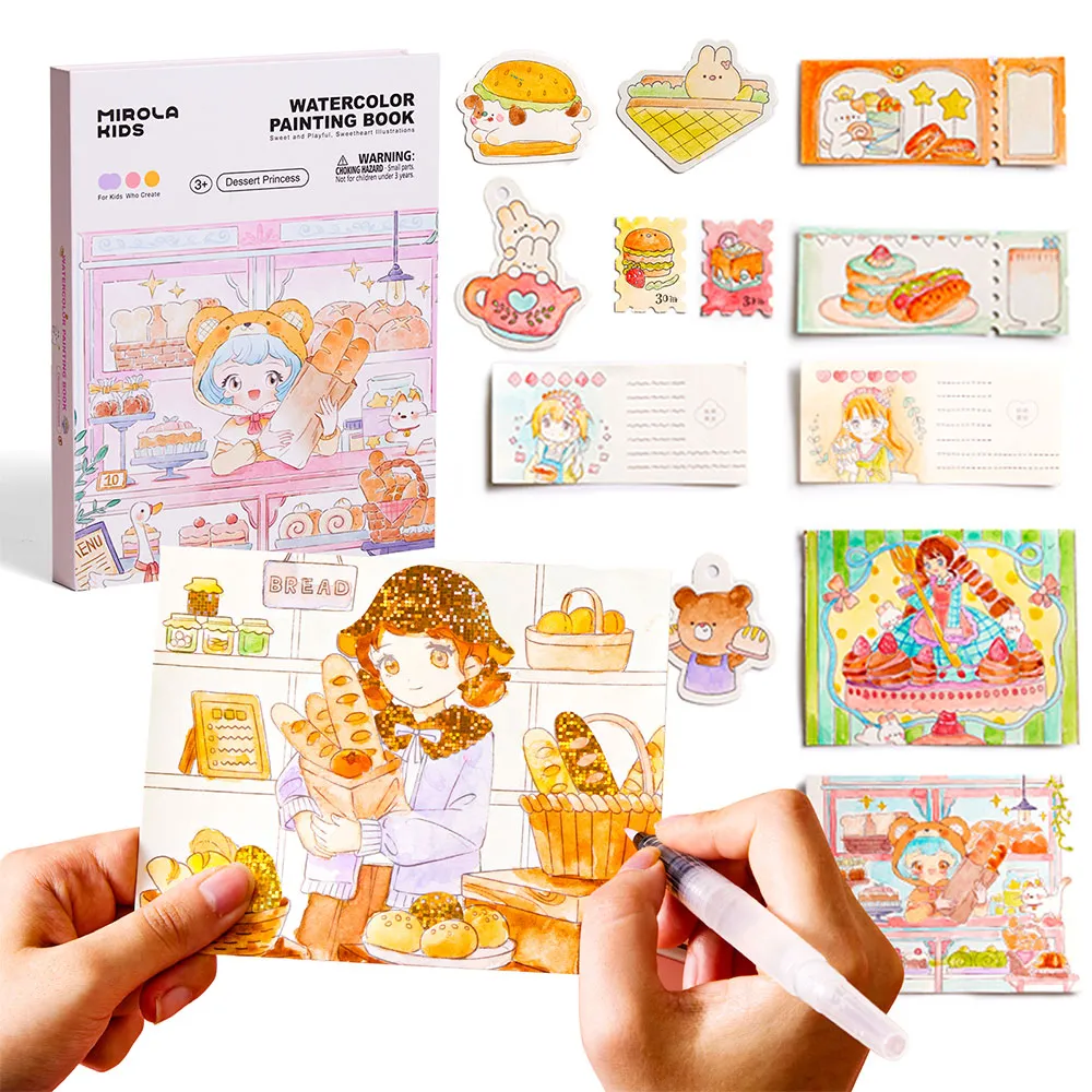 Watercolor Painting Book: Dessert Princess